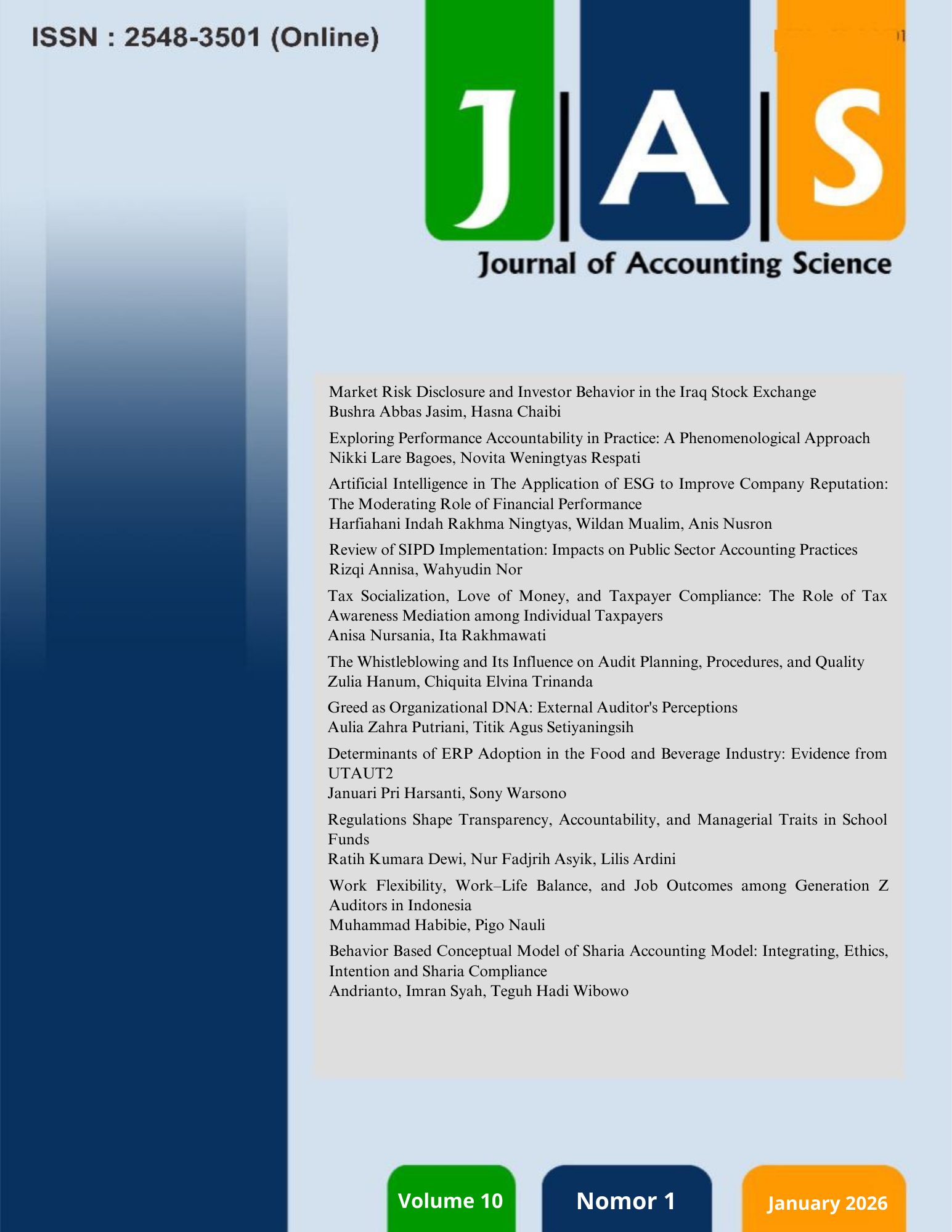 Journal of Accounting Science